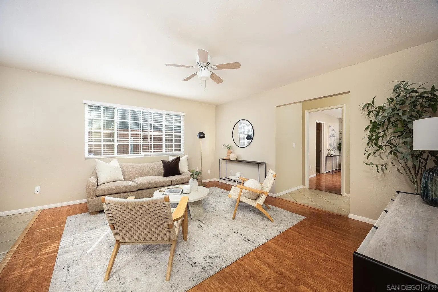Beautifully staged living room